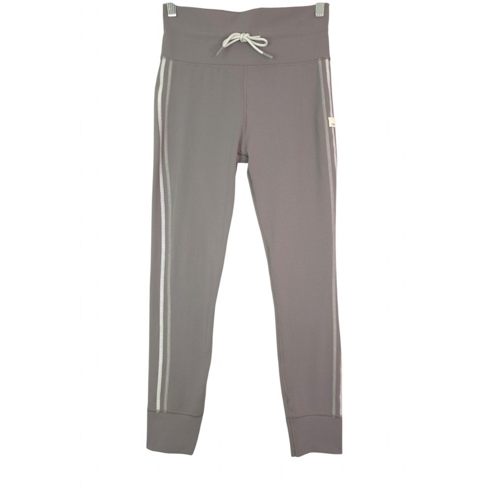 Vuori Daily Sport Leggings Women Medium Grey Polyester Blend Stripe VW459